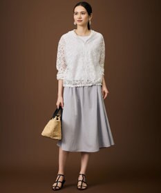 自由区 【WEB限定・1枚で華やぐ・旬スタイル】テクスチャーレーシージップ パーカー