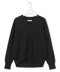 ICB 【先行予約】 コットンポリエステルスムース Vネックニット