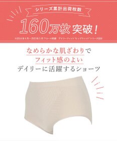 Wing ショーツ ここちよいフィット感 やさしい肌あたり 【デイリーフィット ヒップフィット】 深ばきタイプ はきこみ丈ふかめ EC1955 ウイング／ワコール