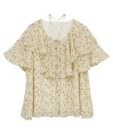 earth music&ecology チョーカー付き楊柳ラッフルブラウス