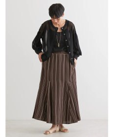 AMERICAN HOLIC リネンブレンドストライプマーメードスカート