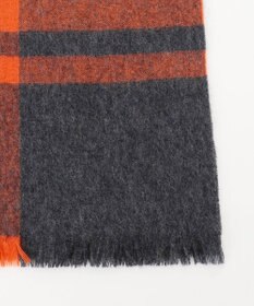 自由区 バイカラーチェック ストール