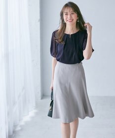 ANY SIS 【WEB・一部店舗限定】リネンライクポリエステル スカート