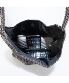 UNBILLION カシュカシュ cachecache / メタリックコード柄編みワンハンドルトート