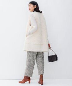 23区 L 【洗える】ガンクラブチェックストレッチ アンクル パンツ