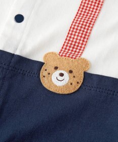 MIKI HOUSE HOT BISCUITS 【70-80cm】 サスペンダー 7分丈カバーオール