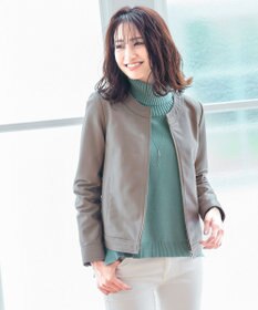 Tiaclasse L 【洗える】もっちり柔らかいリブタートルプルオーバーニット