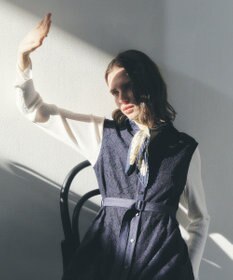 YECCA VECCA レース切替ジレワンピース