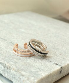 Tiaclasse 配色ラインイヤーカフ