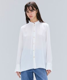 BEIGE， 【洗える】STOW / フリルタイブラウス