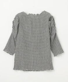 ANY KIDS シアー ギンガム 七分袖 Tシャツ