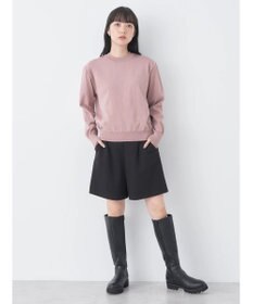 earth music&ecology バックボタンクルーネックニットプルオーバー