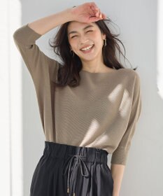 ANY L 【洗濯機可/アンチピリング/UVケア】アクリルガーターニット