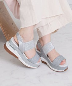 Bridget Birkin 【Bridget Birkin】ビジューグリッタープラットフォームサンダル