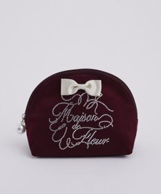 Maison de FLEUR シャイニーリボンラウンドポーチ