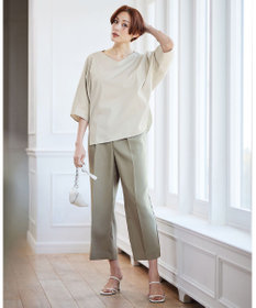 ICB 【洗える】 ブラウスライクジャージー ドルマンスリーブカットソー