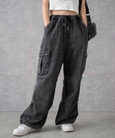 WEGO デニムパラシュートカーゴパンツ