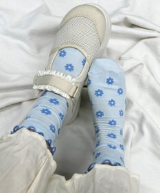 WEGO モチーフ総柄メロークルーソックス