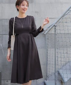 Tiaclasse 【安田美沙子さん着用・新色追加・洗える】ベロアラインフレアワンピース