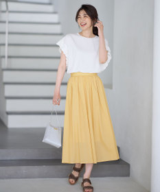 ANY ストレッチピケフリルTシャツ