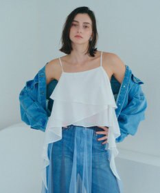 YECCA VECCA アシメラッフルオーバーキャミ