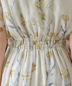 Tiaclasse 大花柄シフォンワンピース