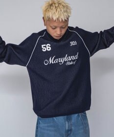 WEGO 【ユニセックス着用ITEM】ゲームロゴメッシュジャガードプルオーバー