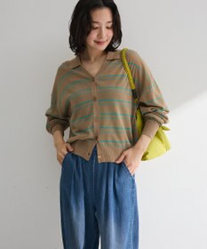 Green Parks 衿付きニットカーディガン