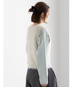 Te chichi シャギーヤーンVネックベスト