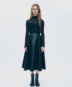 uncrave フェイクレザー フレアスカート
