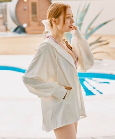 San-ai Resort（三愛水着楽園） 【水陸両用】指穴付き　ゆるっと着れるふんわりシルエットパーカーM・L
