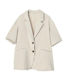 earth music&ecology リネンライク５分袖ジャケット