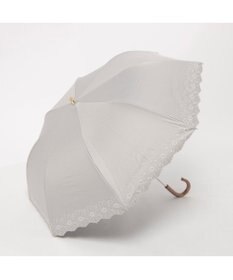 UNBILLION カシュネ cachenez / PUフラワーボーラー刺繍トップレス2段折りたたみ傘