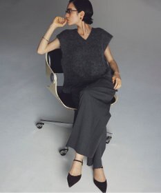 uncrave TRツイル ワイドトラウザー