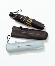 23区 【晴雨兼用/UVカット】ボーダーチェーン柄 折り畳み傘