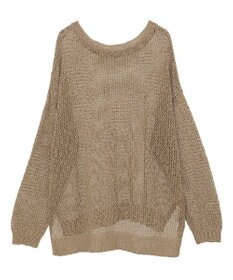 YECCA VECCA スラブメッシュルーズニット