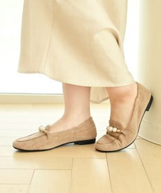 nouvelleRobe Oū 【本革・高反発】Pearl loafers スクエアトゥパルビットローファー