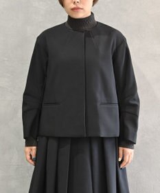 muuc トリプルクロス ノーカラージャケット｜軽くてふっくらした三重織り生地・セットアップ可能