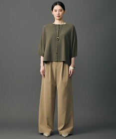 自由区 【大人カジュアル】ストレッチチノクロス2タックワイド パンツ