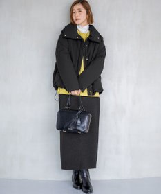 23区 L 【一部店舗限定/滝沢眞規子さん着用/撥水加工】ミリタリー Aライン ダウンコート