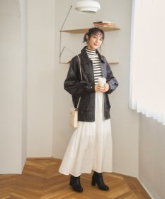 WEGO ヴィンテージライクFレザーブルゾン