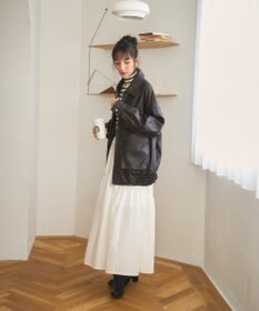 WEGO ヴィンテージライクFレザーブルゾン