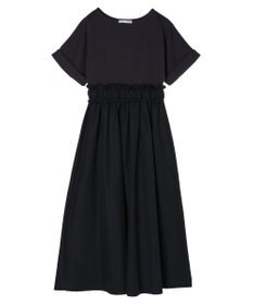 Green Parks armonia.異素材切替ドルマンワンピース