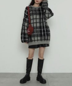 WEGO 【2025年秋冬新作】シャギーパターンニットBIGプルオーバー