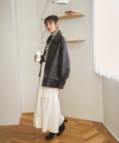 WEGO ヴィンテージライクFレザーブルゾン