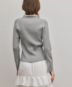 GRACE CONTINENTAL リブシャツニットトップ