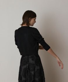 GRACE CONTINENTAL ローズ刺繍ニットカーディガン