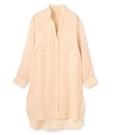 BEIGE， PAULINE / リネンヴィスコースオーバーサイズロングシャツ