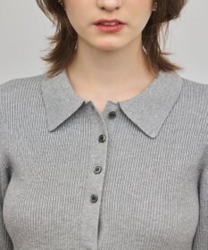 GRACE CONTINENTAL リブシャツニットトップ