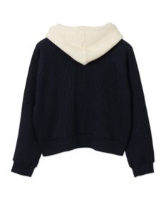 WEGO バイカラーニットジップパーカー